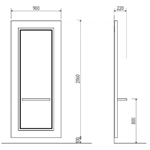 Зеркало парикмахерское "DECOR"