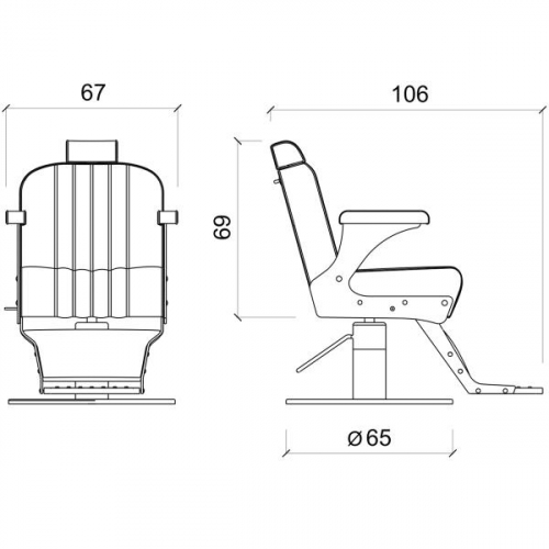 Кресло мужское барбер "Lenny 2020"