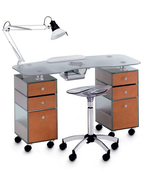 Стол маникюрный 2-ной с вытяжкой "187LХ"